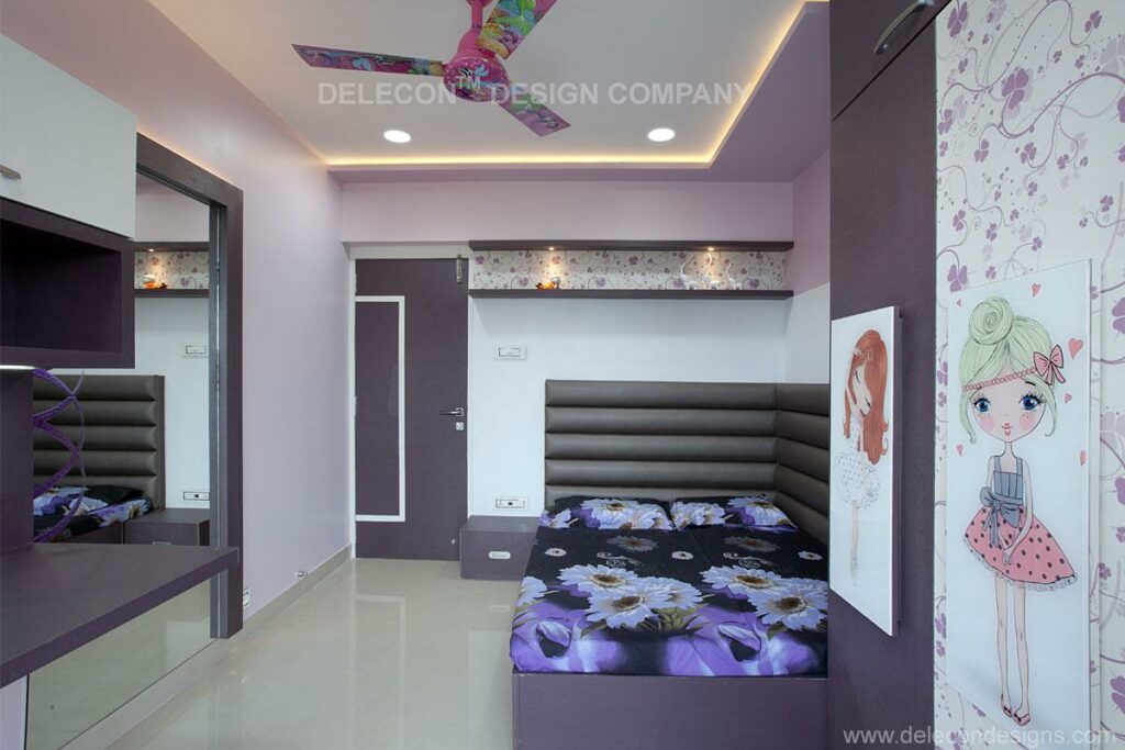 The Bed is Placed in the Corner of the Room