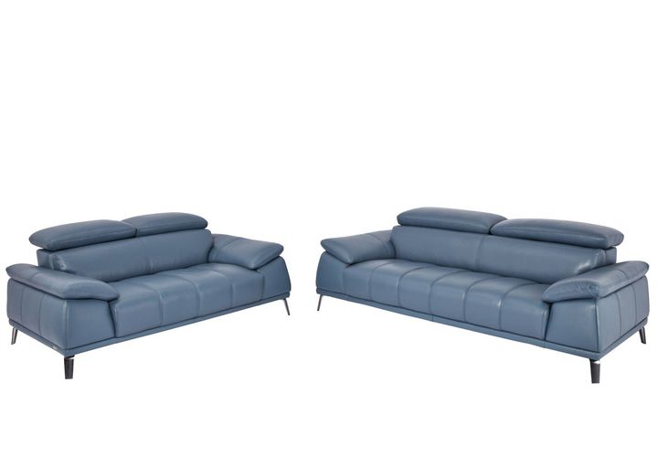 The Blur 3 Seater & 2 Seater Leather Upholstered Sofa