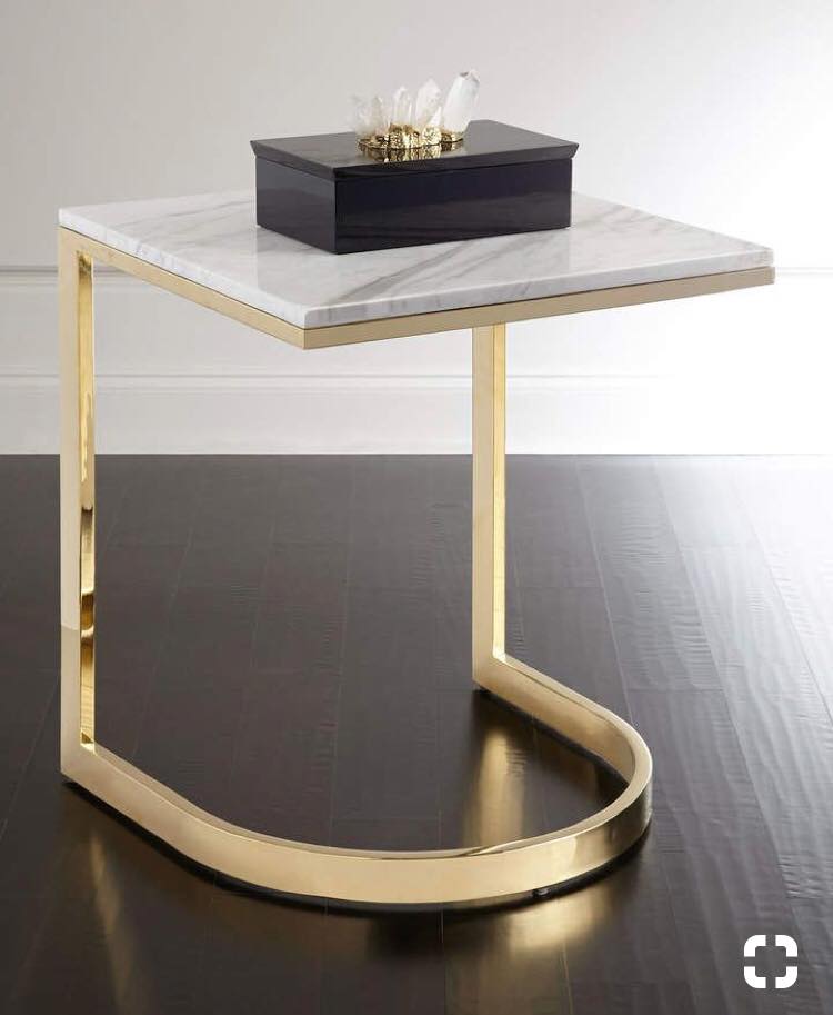 The Table having Square White Italian Stone Top