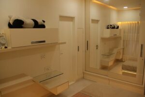 The White Bedroom Consists White Rectangular Bed with Cotton Bedsheet - 1