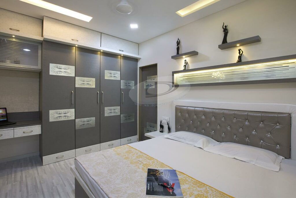 This Bedroom has a Rectangular Wooden Bed - 2