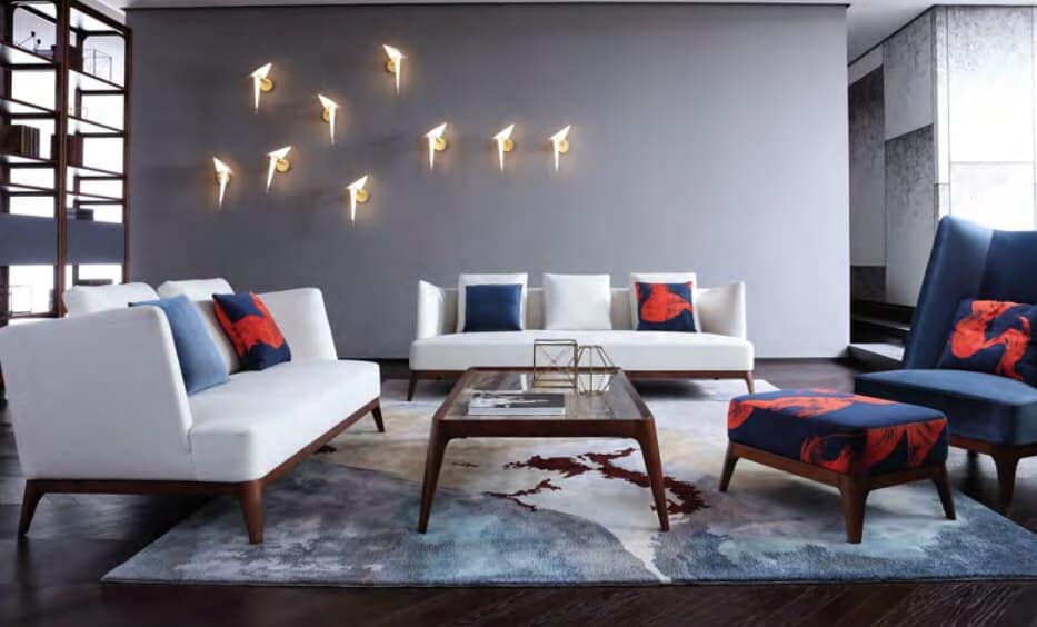 2 Seater & 3 Seater Scandinavian styled White Upholstered Sofas