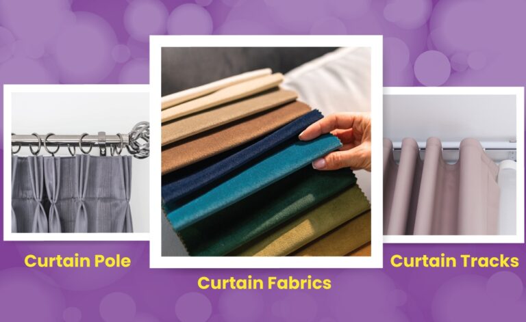 Buying curtain fabrics and poles