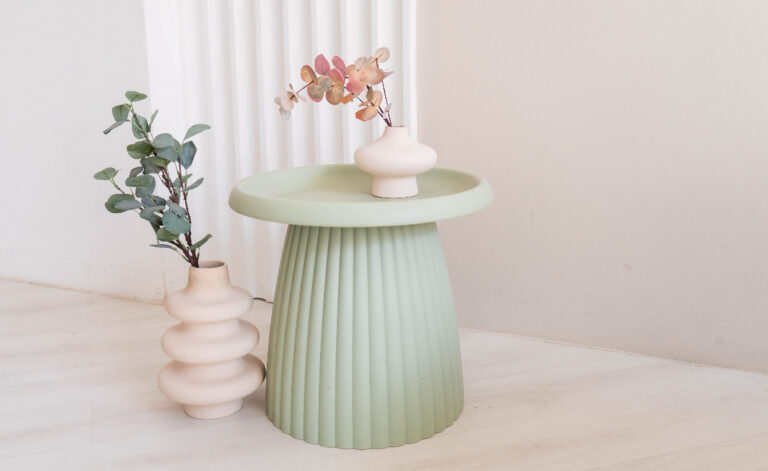 Fluted side tables for home decor