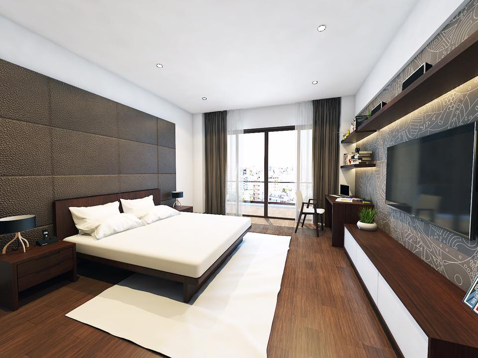 Rectangular Wooden Bed
