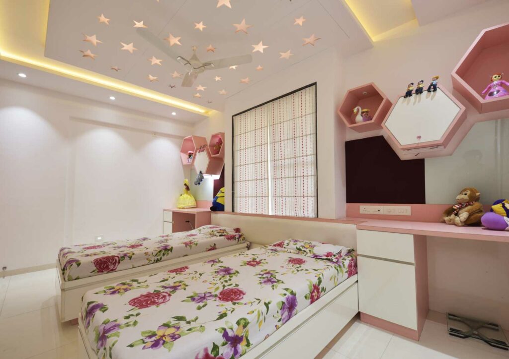 Pink & White themed Children's Bedroom