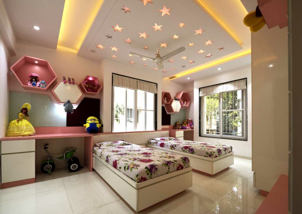 Pink & White themed Children's Bedroom