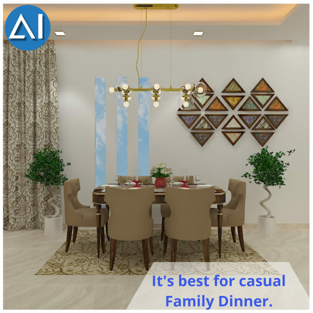 6-Seater Rectangular Wooden Table
