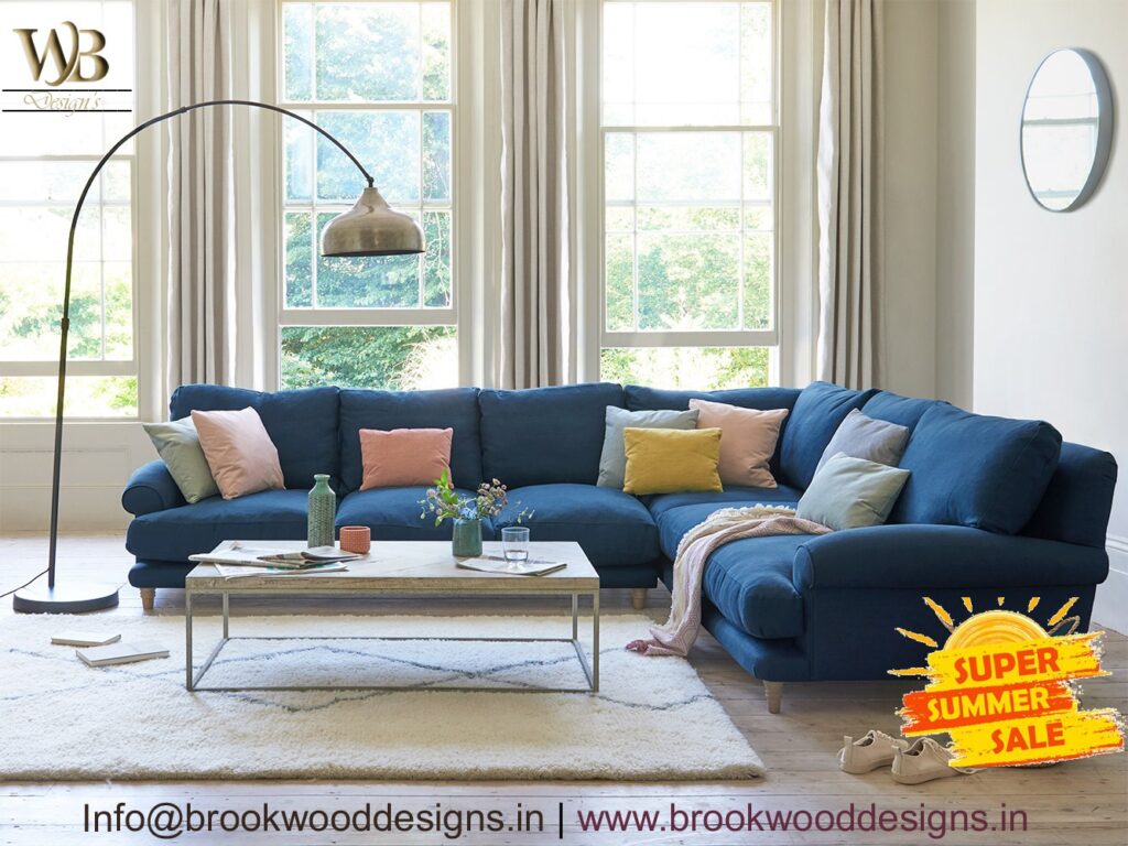The Royal Blue Sectional Sofa