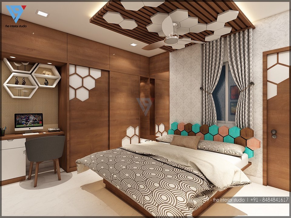 White & Brown Themed Bedroom