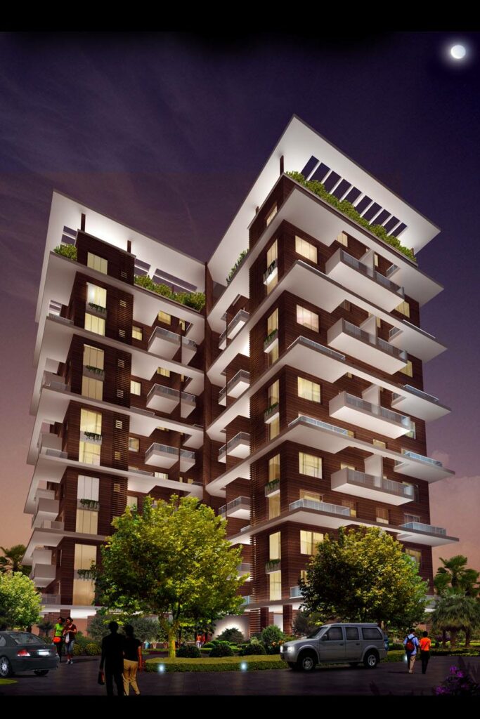 Exterior View of Juxtaposition of the Balcony