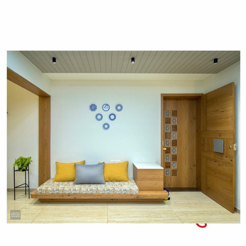 Wooden Furniture and White Walls