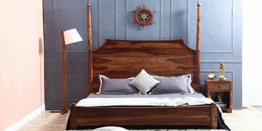 Dark Wooden Bed