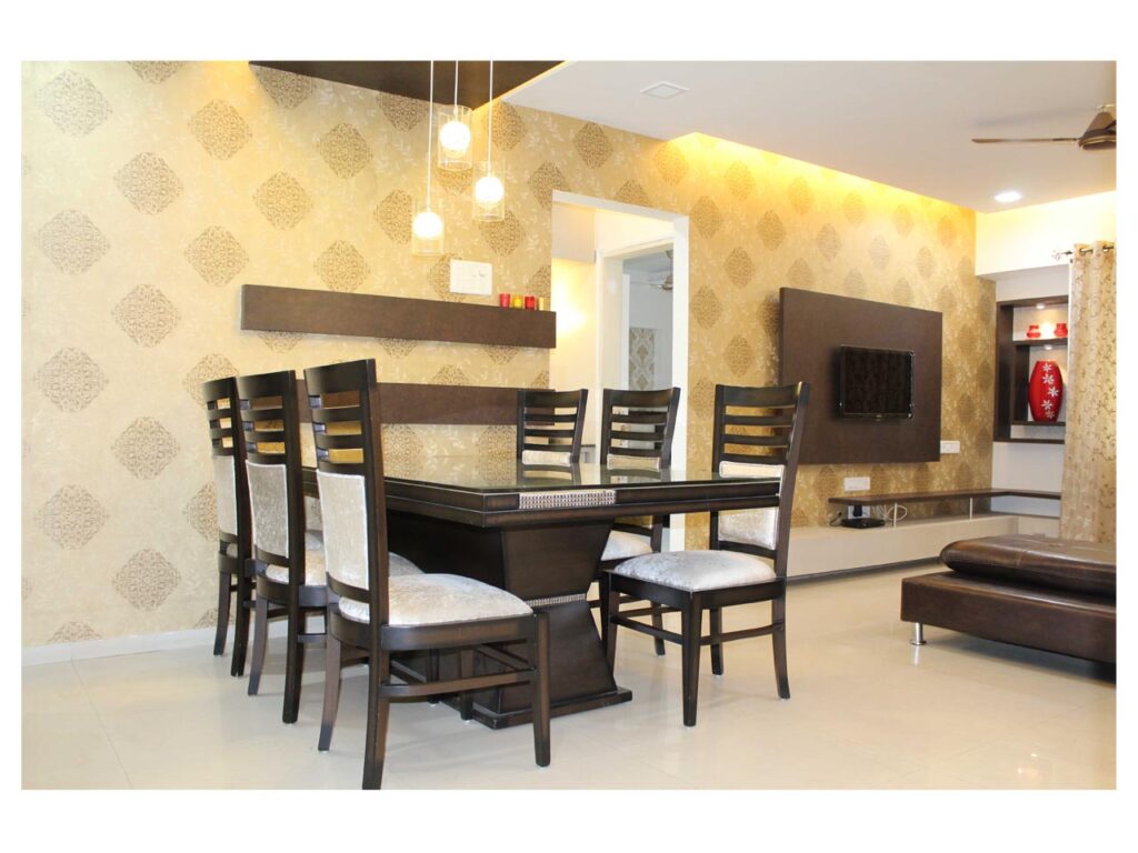 Modern Dining Room with a Rustic Touch