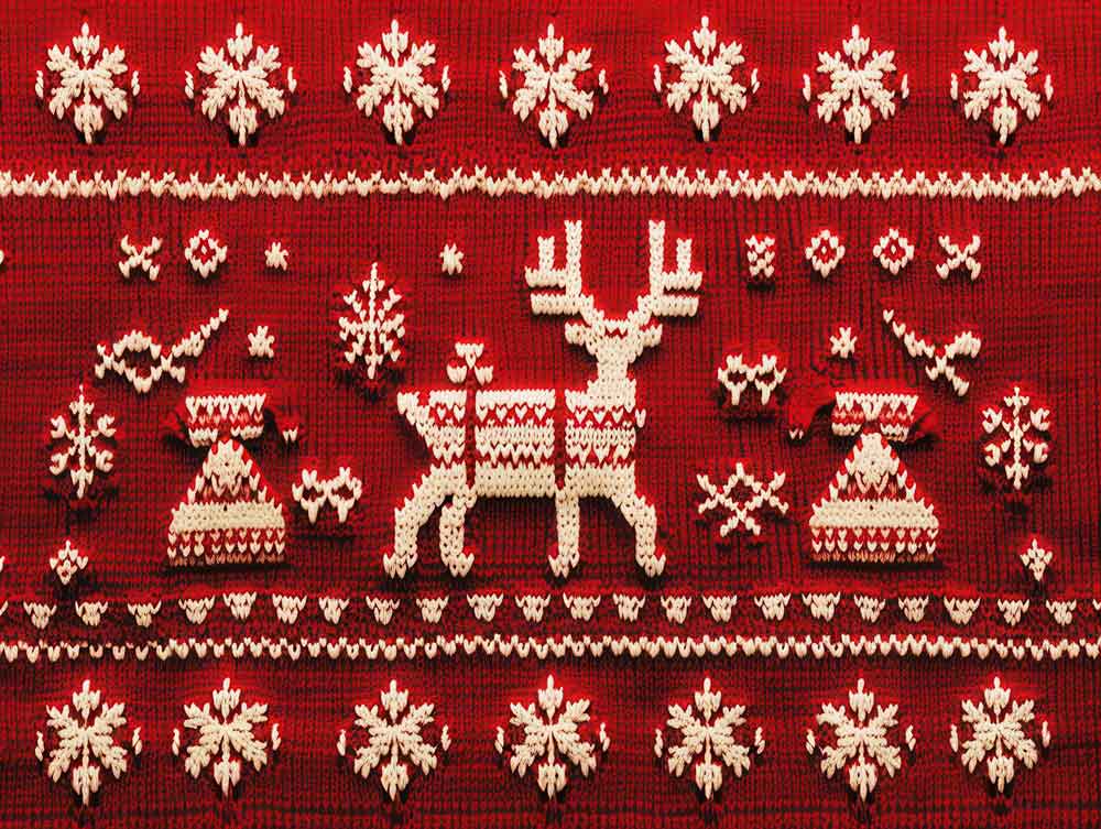 Cross-Stitch Your Napkins for Christmas Table Decoration