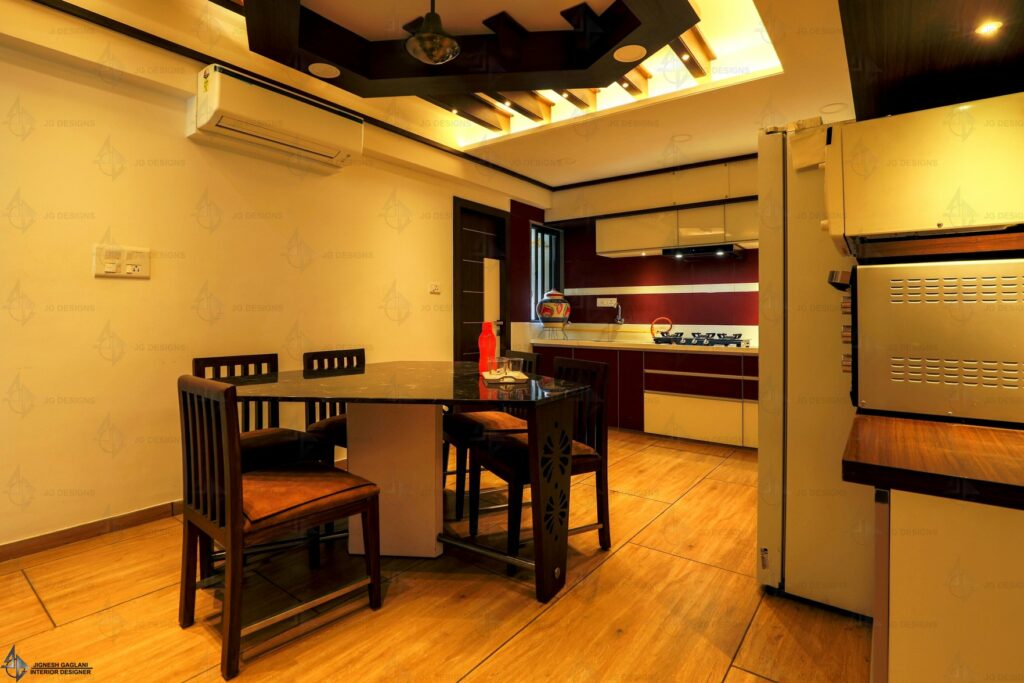 Beautiful Kitchen Cum Dining Area Design