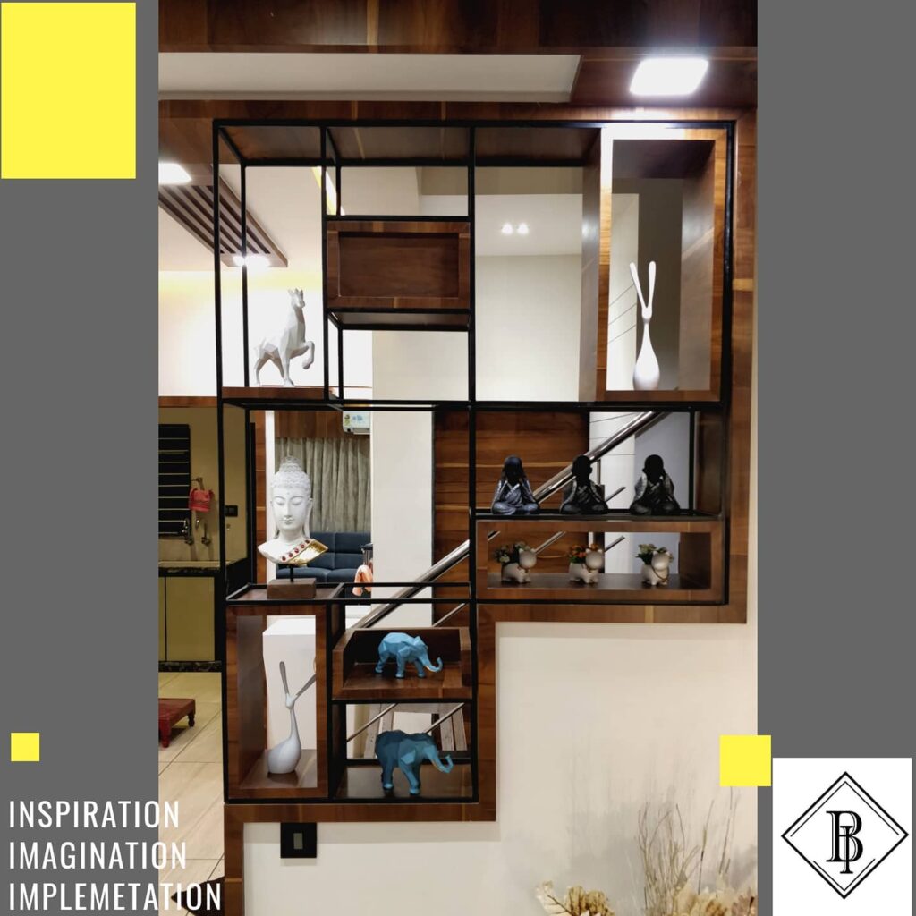 Modern Partition Shelf Features an Elegant Blend of Wood