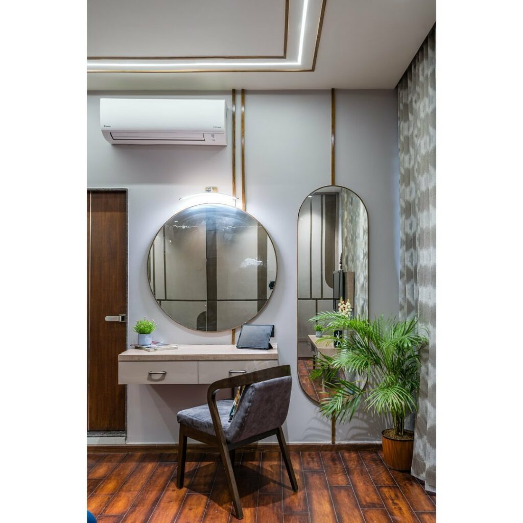 Elegant Vanity Space Blends Contemporary Design