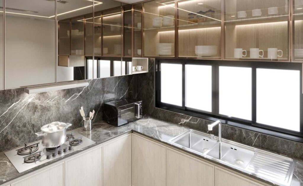 Tips to Design Glass Kitchen Cabinets