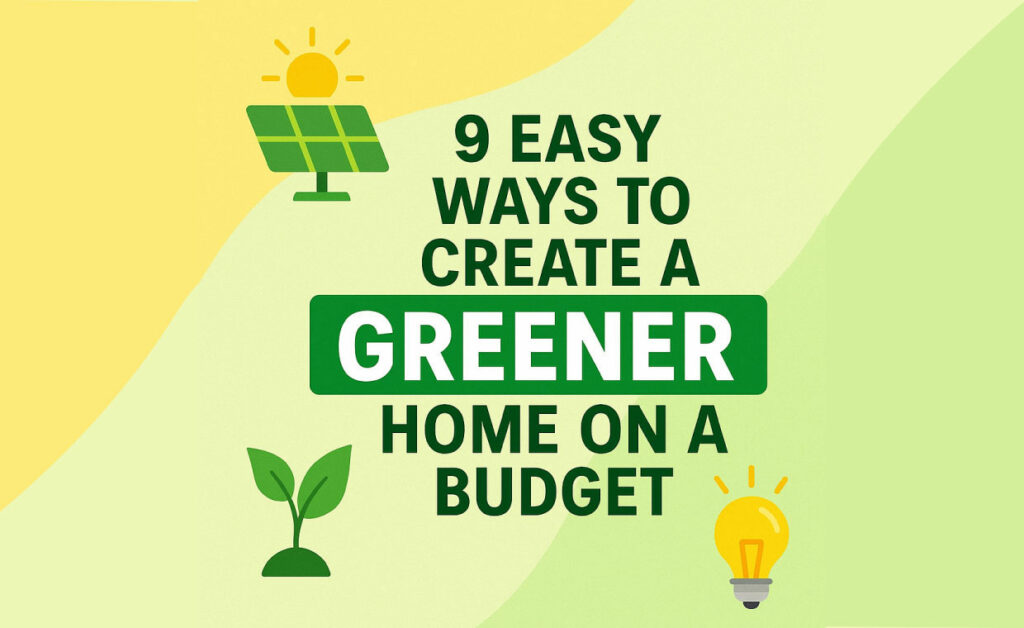 9 Easy Ways to Create a GREENER Home on a Budget