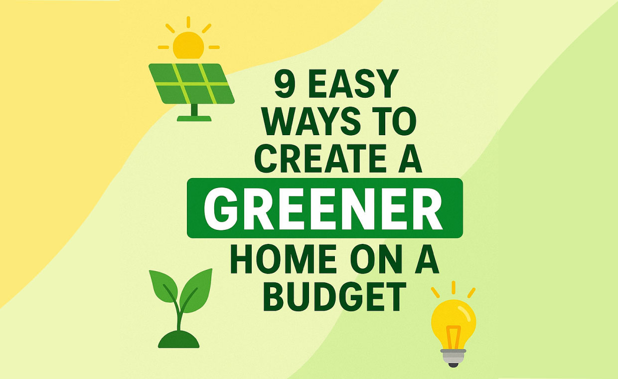 9 Easy Ways to Create a GREENER Home on a Budget