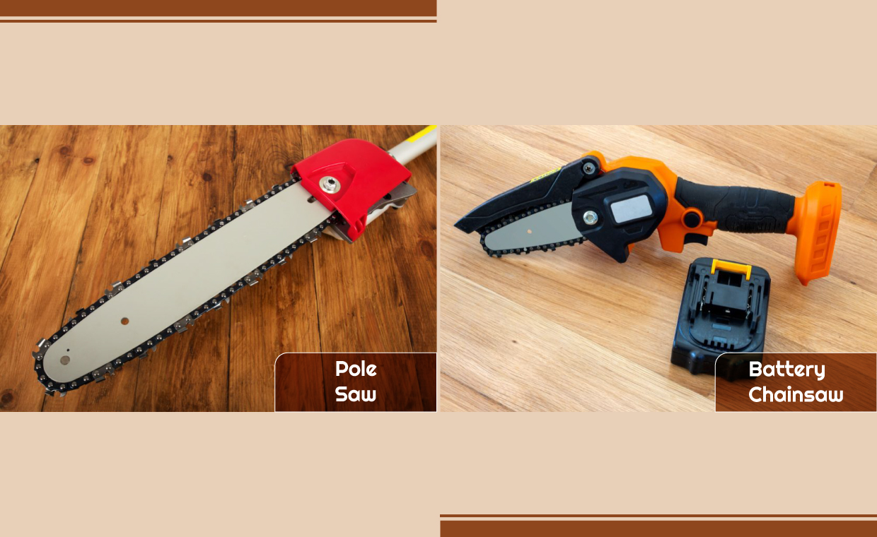 Battery Chainsaws and Pole Saws