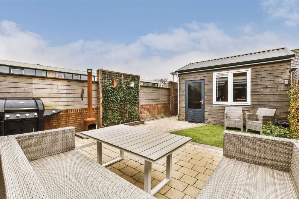Patio Outside Wooden Home