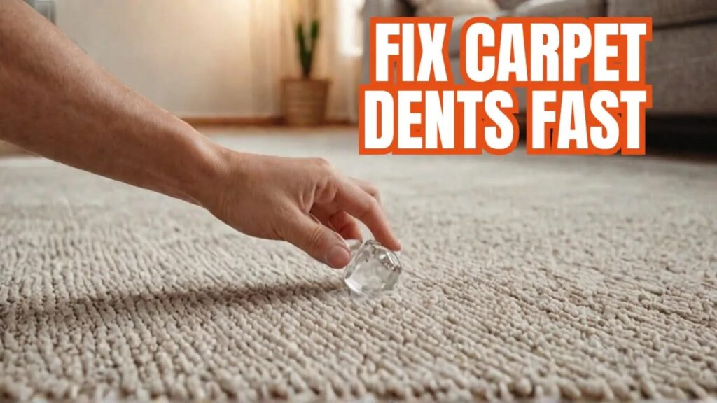 Remove Carpet Dents in Minutes Using ICE CUBES! Easy Home Hack