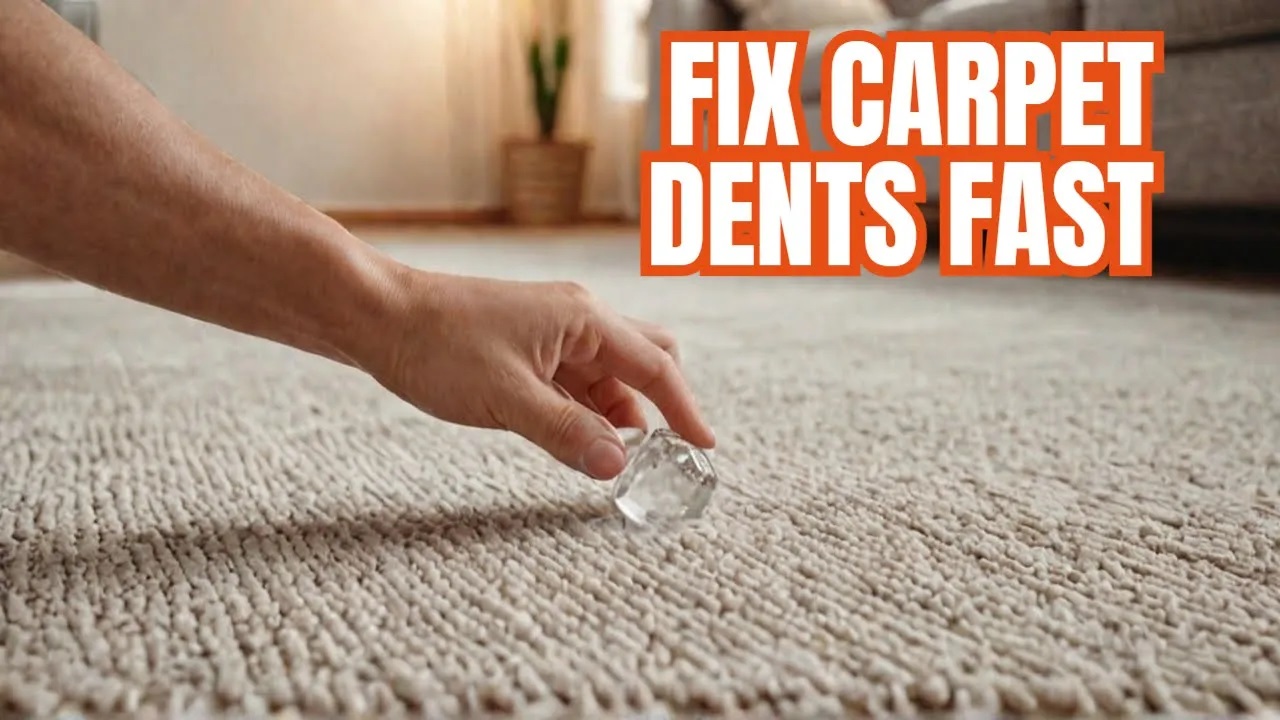 Remove Carpet Dents in Minutes Using ICE CUBES! Easy Home Hack
