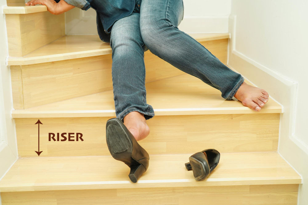 A Person Tripping Due to Faulty Riser