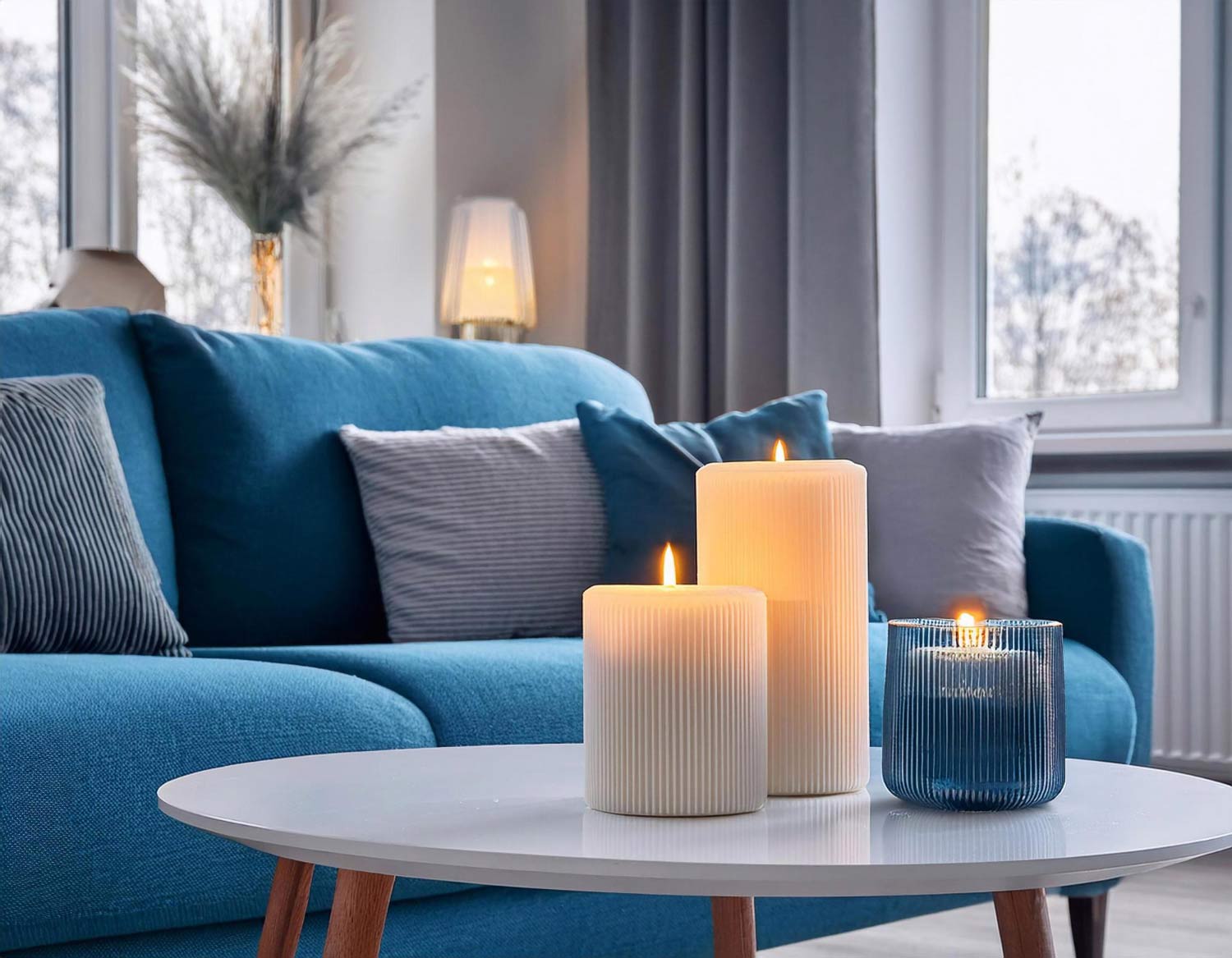 Living Room Décor with Non-Toxic Candles
