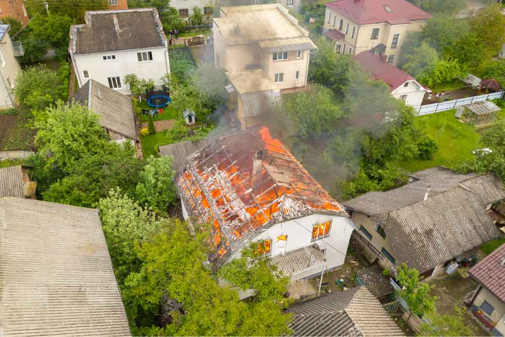 Fire Damages of a House