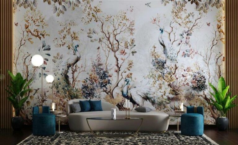 Removable Wallpaper in Living Room