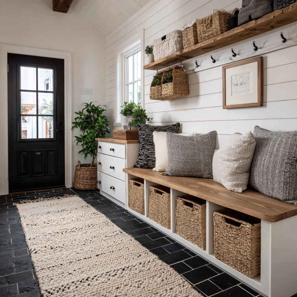 Vertical Lighting near Hooks and Cubbies