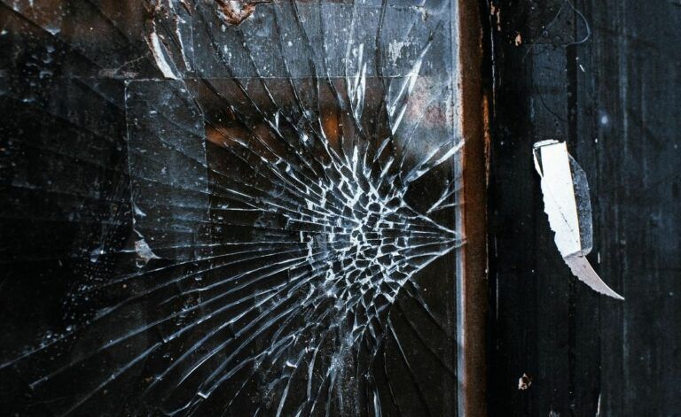 Cracked and Fogged Glass