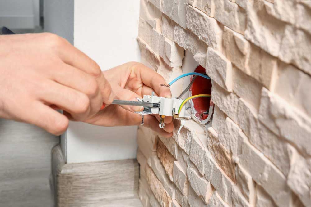 Electrical Wiring Upgrade on Open Wall