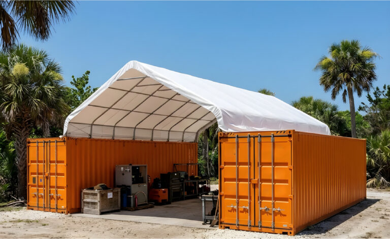 A Container Peak Roof Shelter