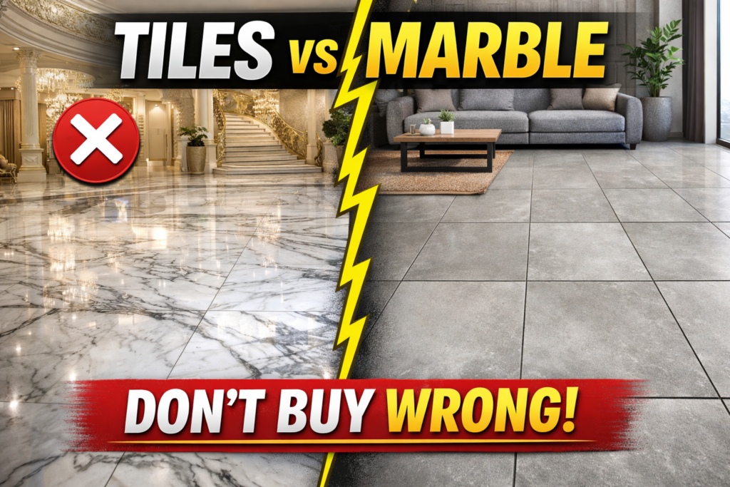 Tiles vs Marble: Cost, Maintenance & Durability Explained