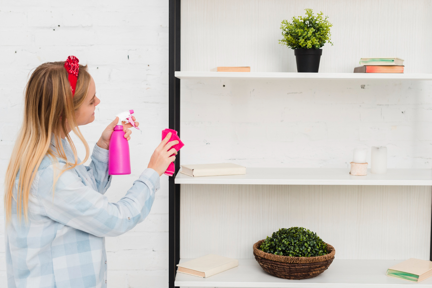 Clean Shelves With A Vinegar And Water Solution